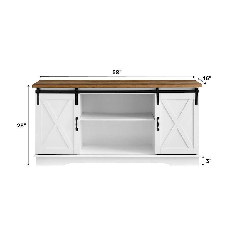 Middlebrook Wind Gap 58-inch Sliding Barn Door TV Stand