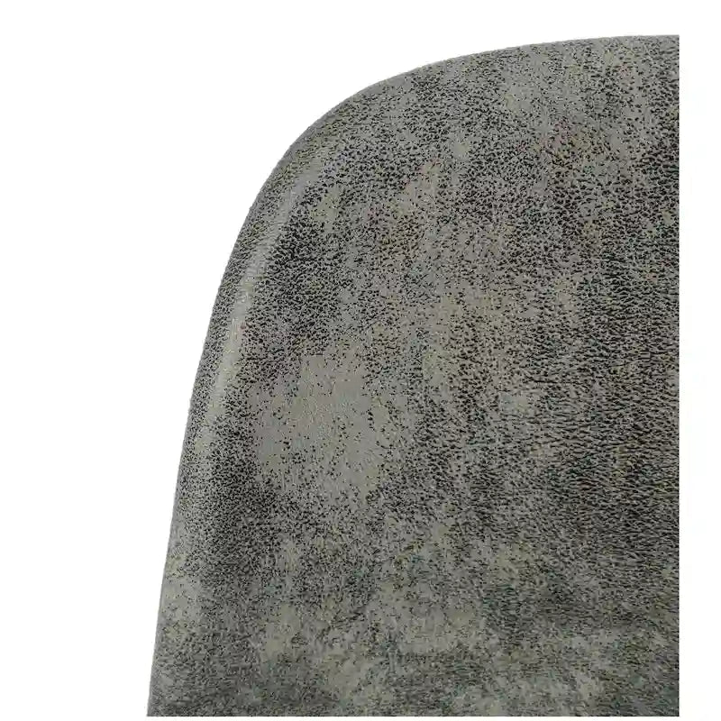 4 Dining Chairs with Spoon Shaped Seats and Black Metal Legs