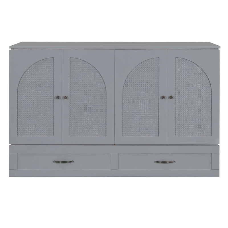 Queen Size Murphy Bed with Large Drawers