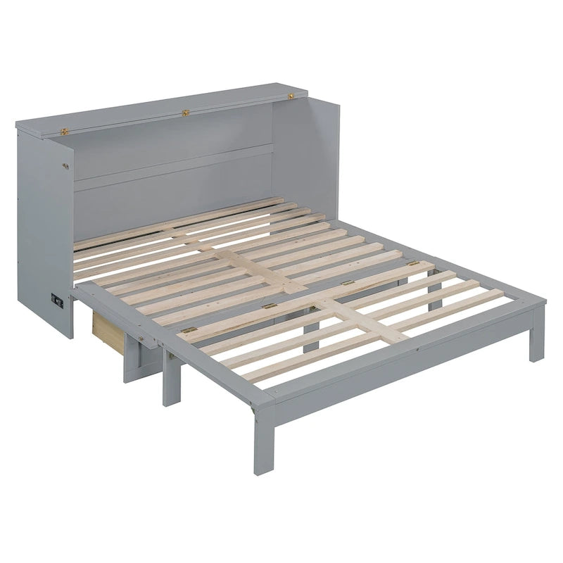 Queen Size Murphy Bed with Large Drawers