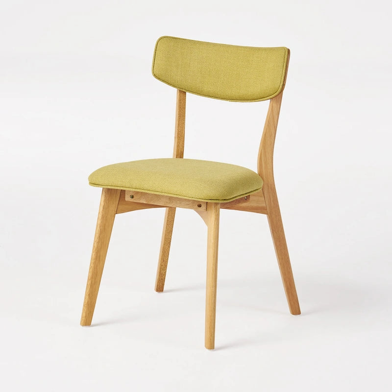 Chazz Mid-Century Modern Upholstered Rubberwood Dining Chairs (Set of 4) by Christopher Knight Home