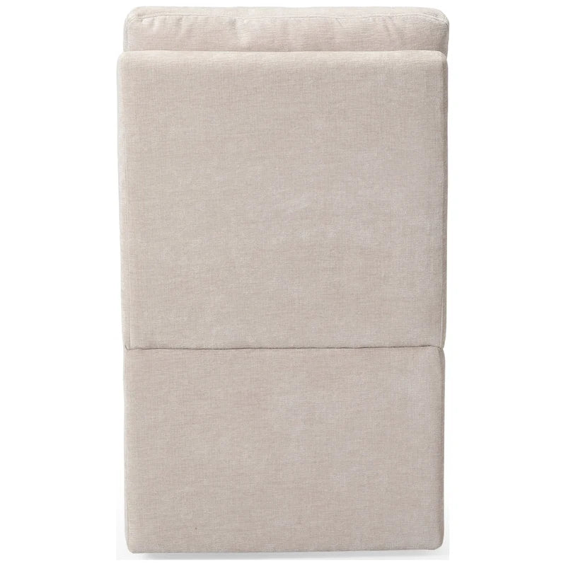 Stansberry Chenille Upholstered Armless Dining Chair with Under Seat Storage and Caster Wheels (Set of 2)