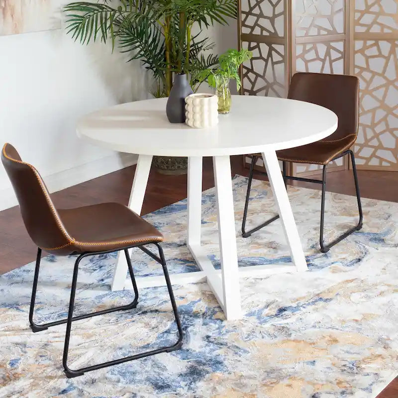 Compact Dining Table and Chair Set Conversation Dining Table and Chair Sets with Metal Chairs Legs for Office Living Room