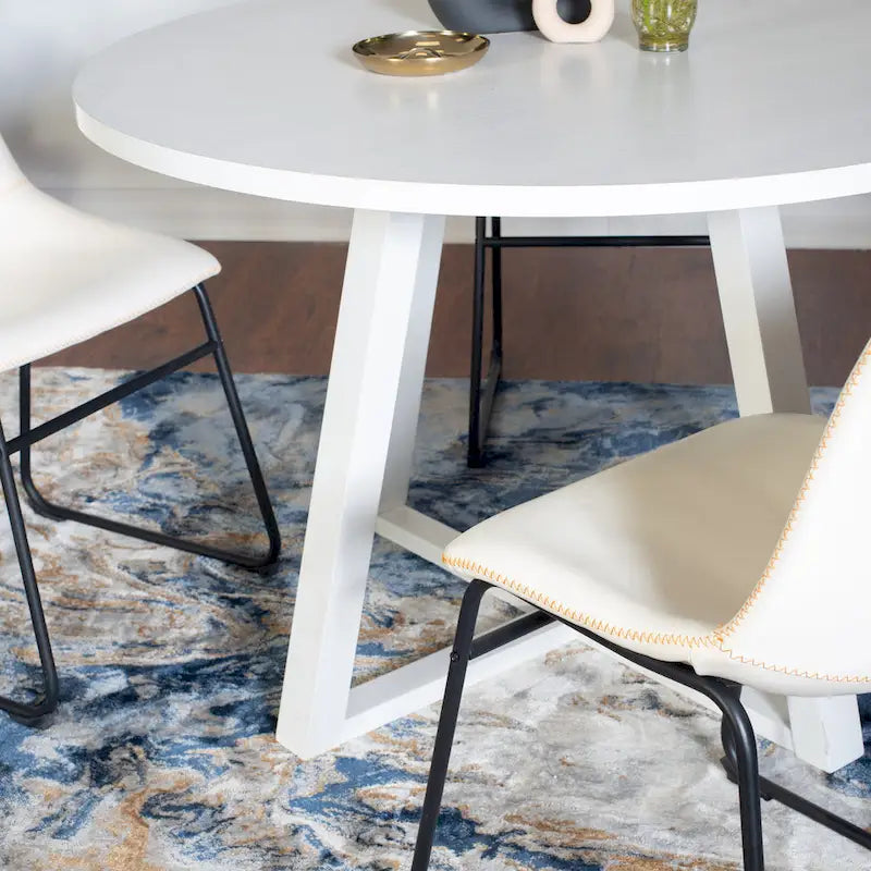 Compact Dining Table and Chair Set Conversation Dining Table and Chair Sets with Metal Chairs Legs for Office Living Room