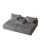 102 Corduroy Cloud Chaise Sectional with Reclining Sofa Bed, No-Assembly Design & Ergonomic Backrest