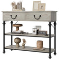 IDEALHOUSE Console Tables with 2 Drawers, Storage Shelves
