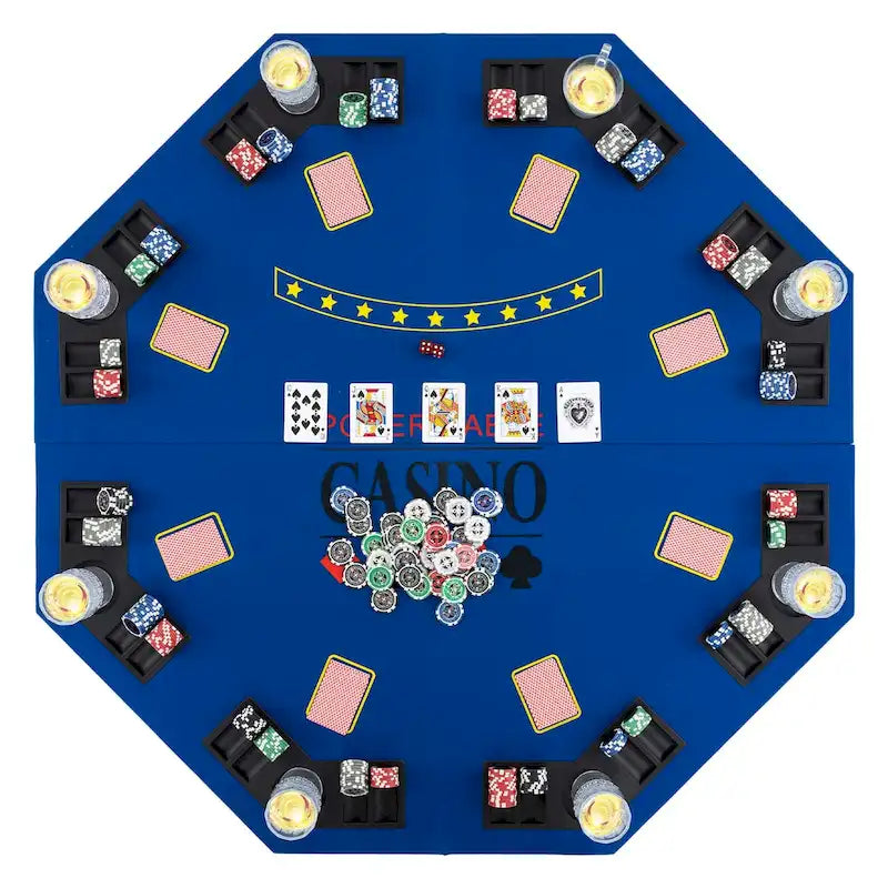 Costway 48 Poker Table Top - 8 Player Foldable Texas Holdem Poker - See Details
