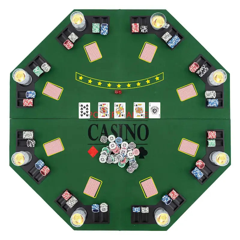 Costway 48 Poker Table Top - 8 Player Foldable Texas Holdem Poker - See Details