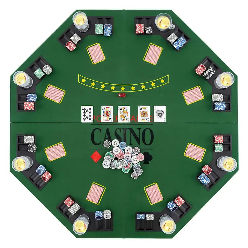 Costway 48 Poker Table Top - 8 Player Foldable Texas Holdem Poker - See Details