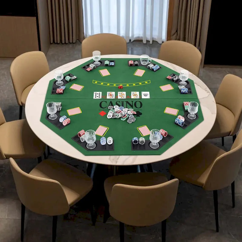 Costway 48 Poker Table Top - 8 Player Foldable Texas Holdem Poker - See Details