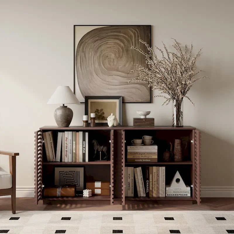 Buffet Sideboard With Solid Wood Doors