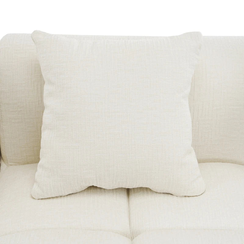 101.2 Chenille Modular Sectional Sofa with Deep Seating, Free-Combined Design and High-Density Foam Construction