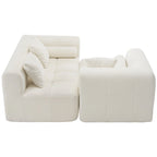 101.2 Chenille Modular Sectional Sofa with Deep Seating, Free-Combined Design and High-Density Foam Construction