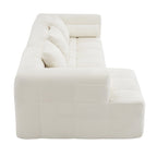 101.2 Chenille Modular Sectional Sofa with Deep Seating, Free-Combined Design and High-Density Foam Construction