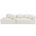 101.2 Chenille Modular Sectional Sofa with Deep Seating, Free-Combined Design and High-Density Foam Construction