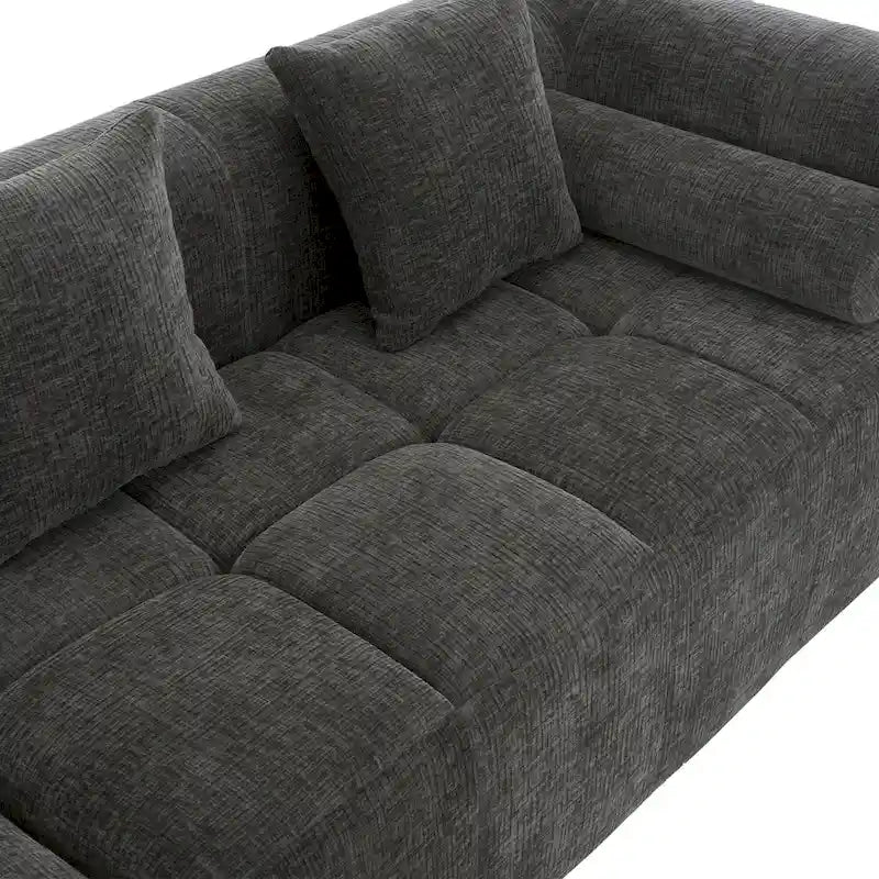 101.2 Chenille Modular Sectional Sofa with Deep Seating, Free-Combined Design and High-Density Foam Construction