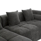 101.2 Chenille Modular Sectional Sofa with Deep Seating, Free-Combined Design and High-Density Foam Construction