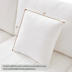 89 Polyester Modular Sectional Sofa with Deep Seat & Ottoman