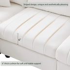 89 Polyester Modular Sectional Sofa with Deep Seat & Ottoman