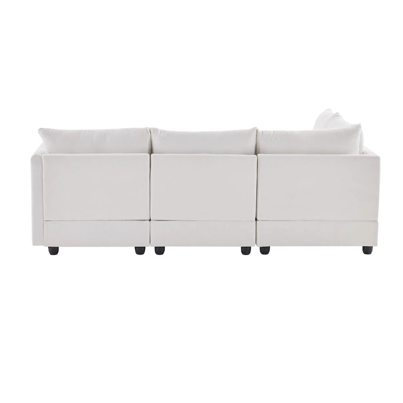 89 Polyester Modular Sectional Sofa with Deep Seat & Ottoman