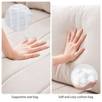 89 Polyester Modular Sectional Sofa with Deep Seat & Ottoman