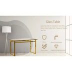 Minimalist Rectangular Glass Dining Table
