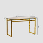 Minimalist Rectangular Glass Dining Table
