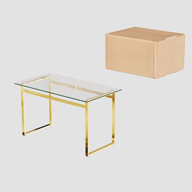 Minimalist Rectangular Glass Dining Table