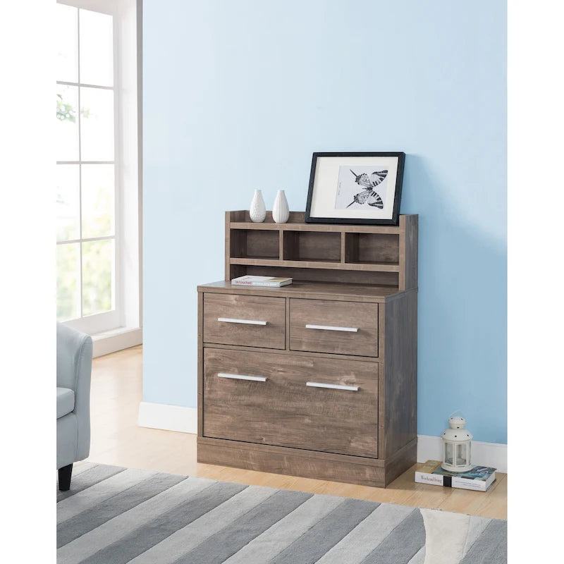 Greene Transitional 3-Drawer Wood File Cabinet Work Station by Porch & Den