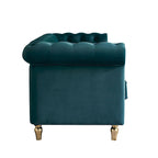 Chesterfield Velvet Sofa with Gold Strip Trim