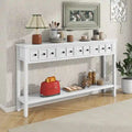 Rustic 4-drawer Entryway Console Table
