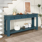 Rustic 4-drawer Entryway Console Table