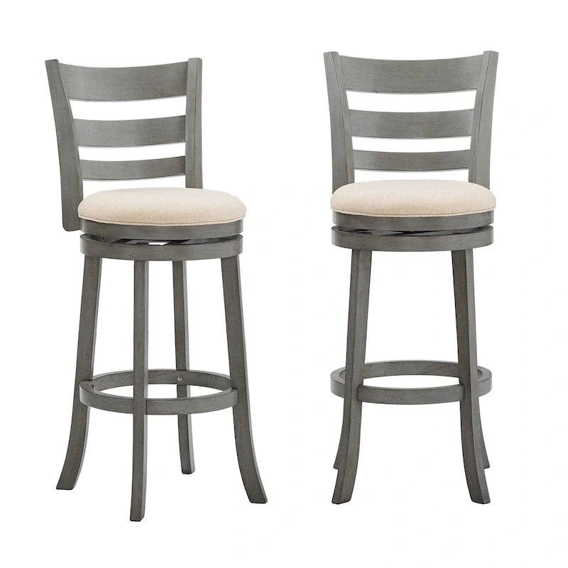Rovinj Ladder Back 29H Swivel Bar Stool