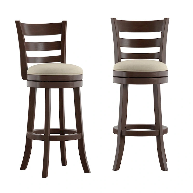 Rovinj Ladder Back 29H Swivel Bar Stool