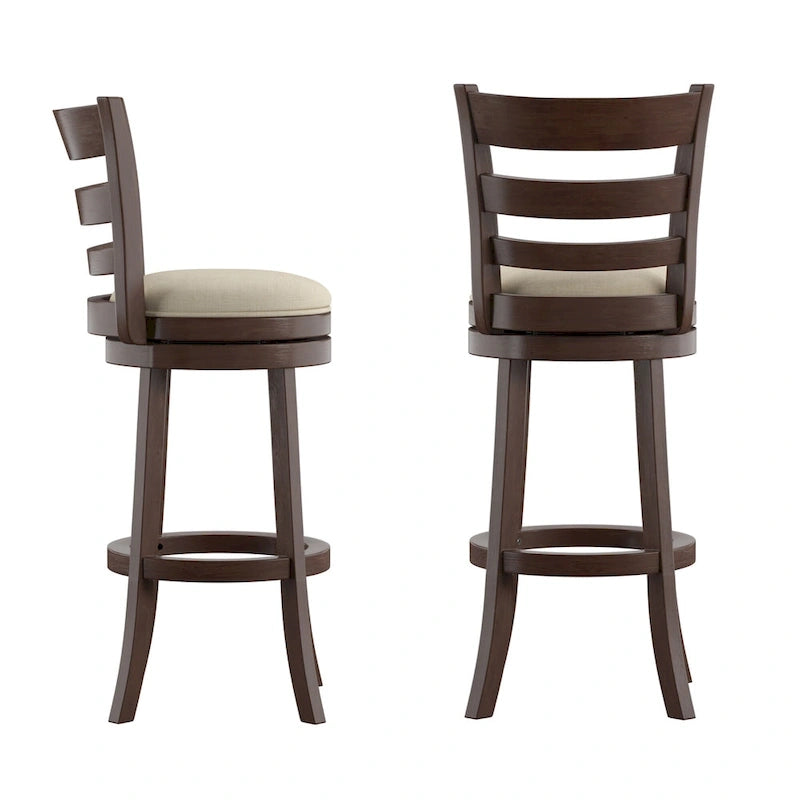 Rovinj Ladder Back 29H Swivel Bar Stool