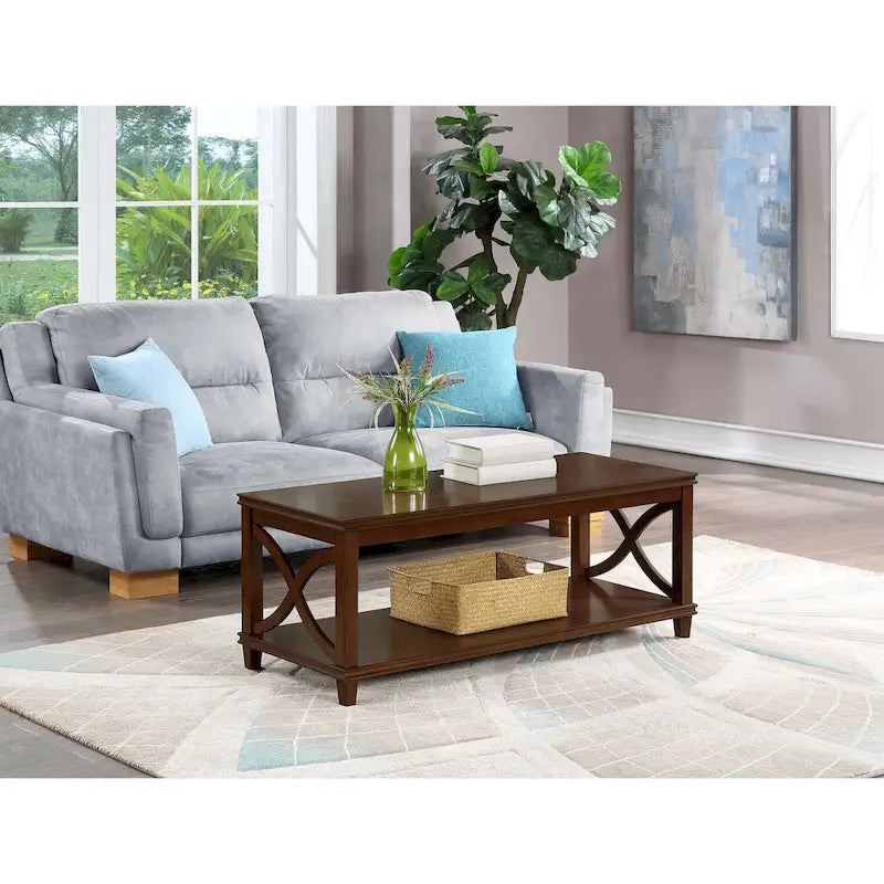 Convenience Concepts Florence Coffee Table with Shelf