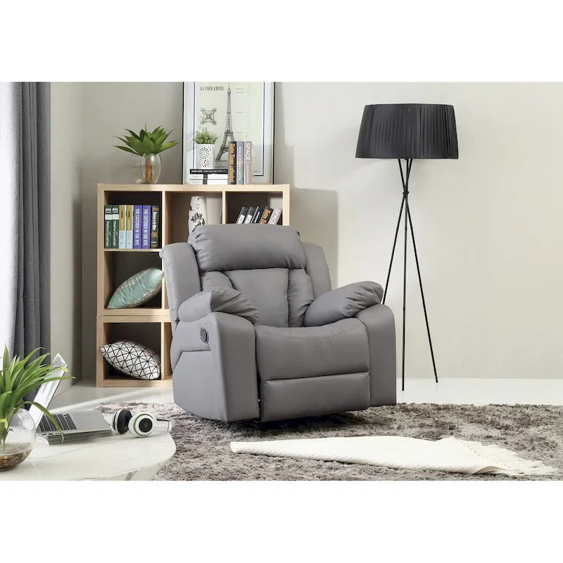 Daria Faux Leather Upholstery Reclining Chair - 38L x 37W x 41H