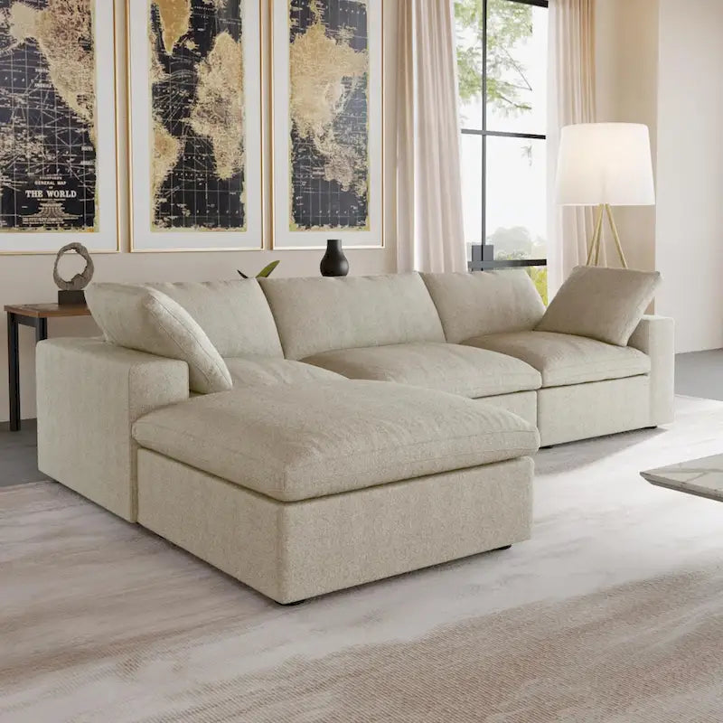 L Shape Modern Modular Convertible Sectional Sofa Couch