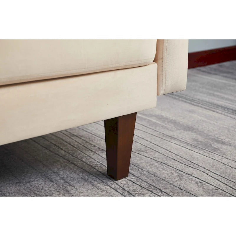 Velvet Square Arm Sofa