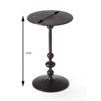 Zora Iron Pedestal Side Table