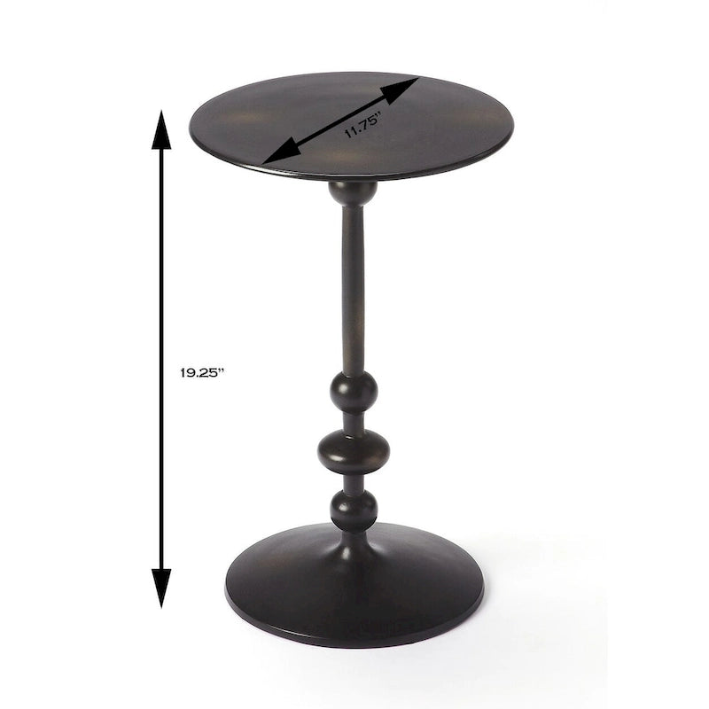 Zora Iron Pedestal Side Table