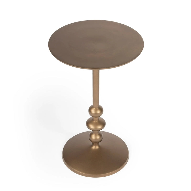 Zora Iron Pedestal Side Table