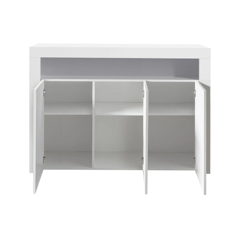 Sideboard Storage Cabinet High Gloss with LED Light