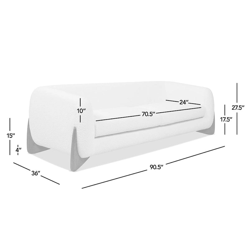 Alpine 90.5 Sherpa Upholstered Sofa