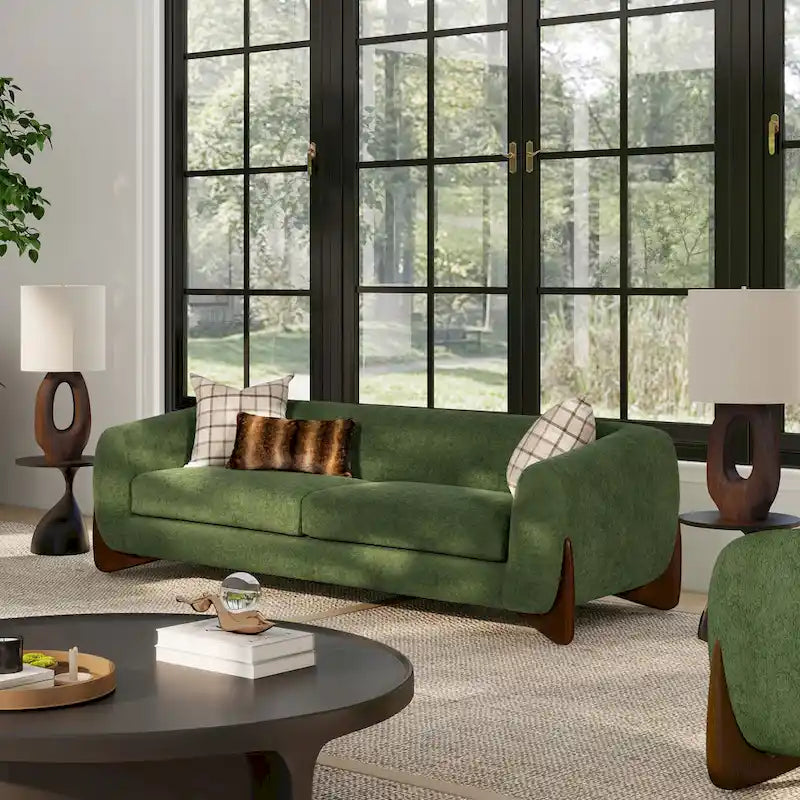 Alpine 90.5 Sherpa Upholstered Sofa