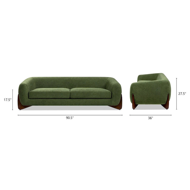 Alpine 90.5 Sherpa Upholstered Sofa