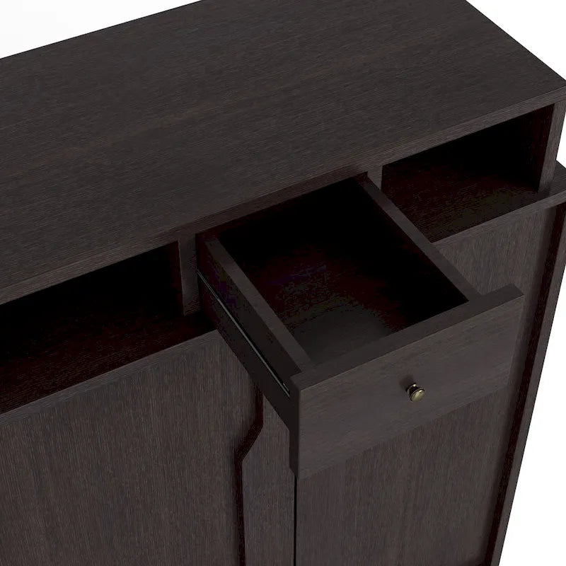 Icel Contemporary Espresso 5-shelf Shoe Cabinet by Furniture of America