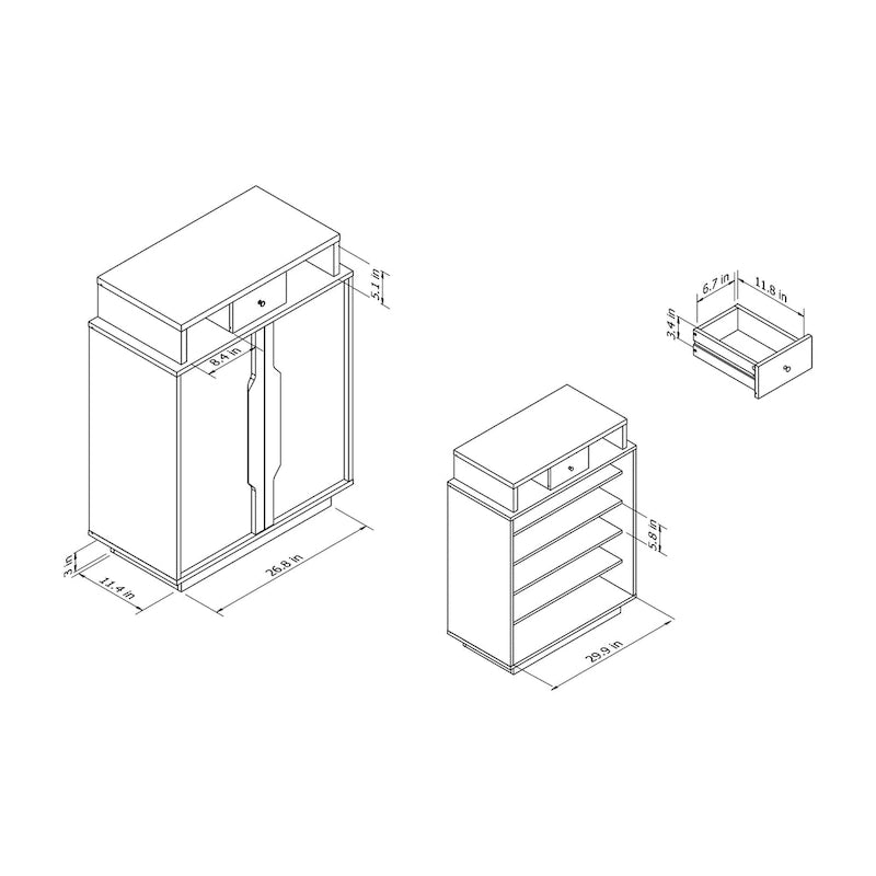 Icel Contemporary Espresso 5-shelf Shoe Cabinet by Furniture of America