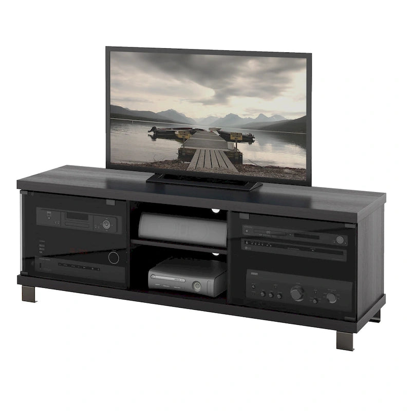 Holland TV Stand with Glass Doors, for TVs up to 75