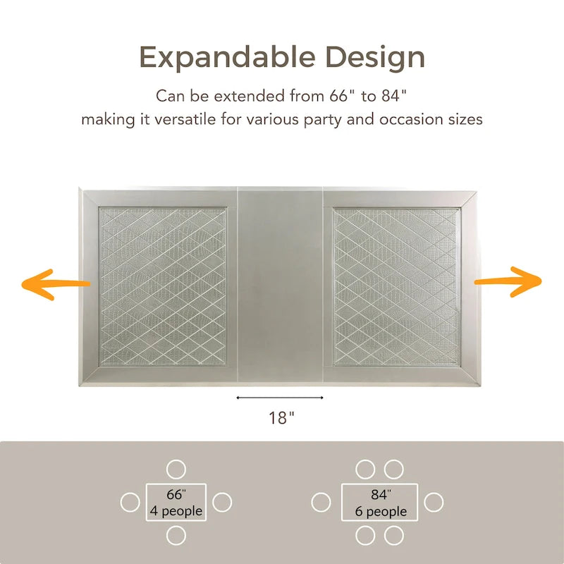 Medlee Glam Grey Wood 7-Piece Dining Table Set by Furniture of America